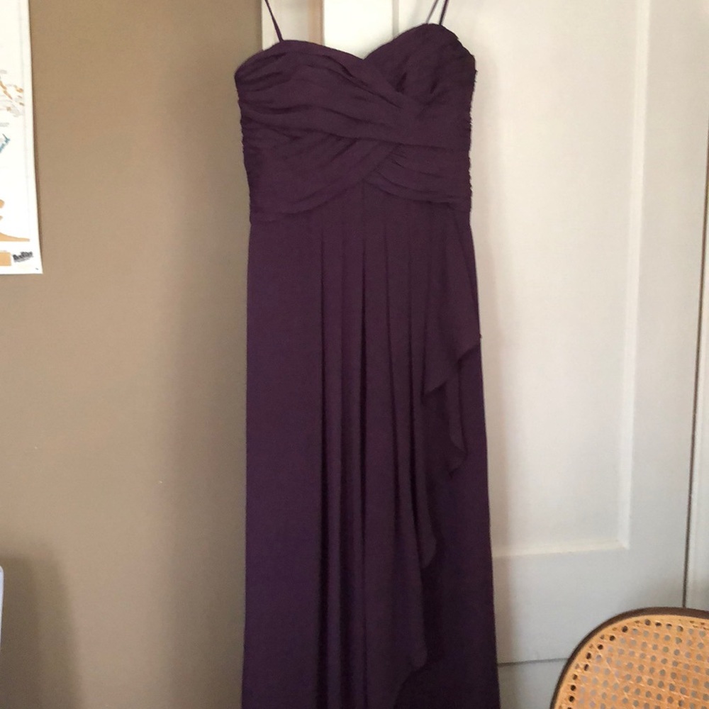 Sz 4 David’s bridal plum bridesmaid ruffle dress